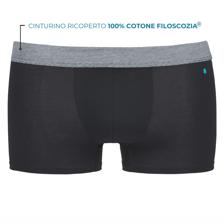 Boxer - nero cinturino grigio -