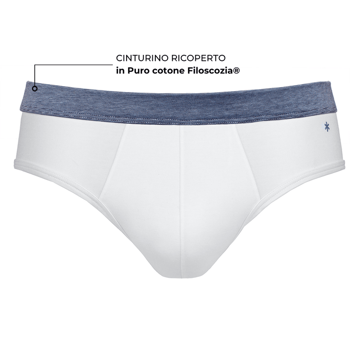 Slip - Bianco cinturino fil à fil -