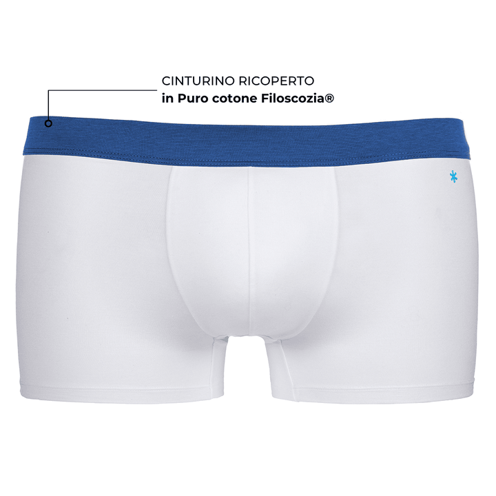 Boxer - bianco cinturino bluette -