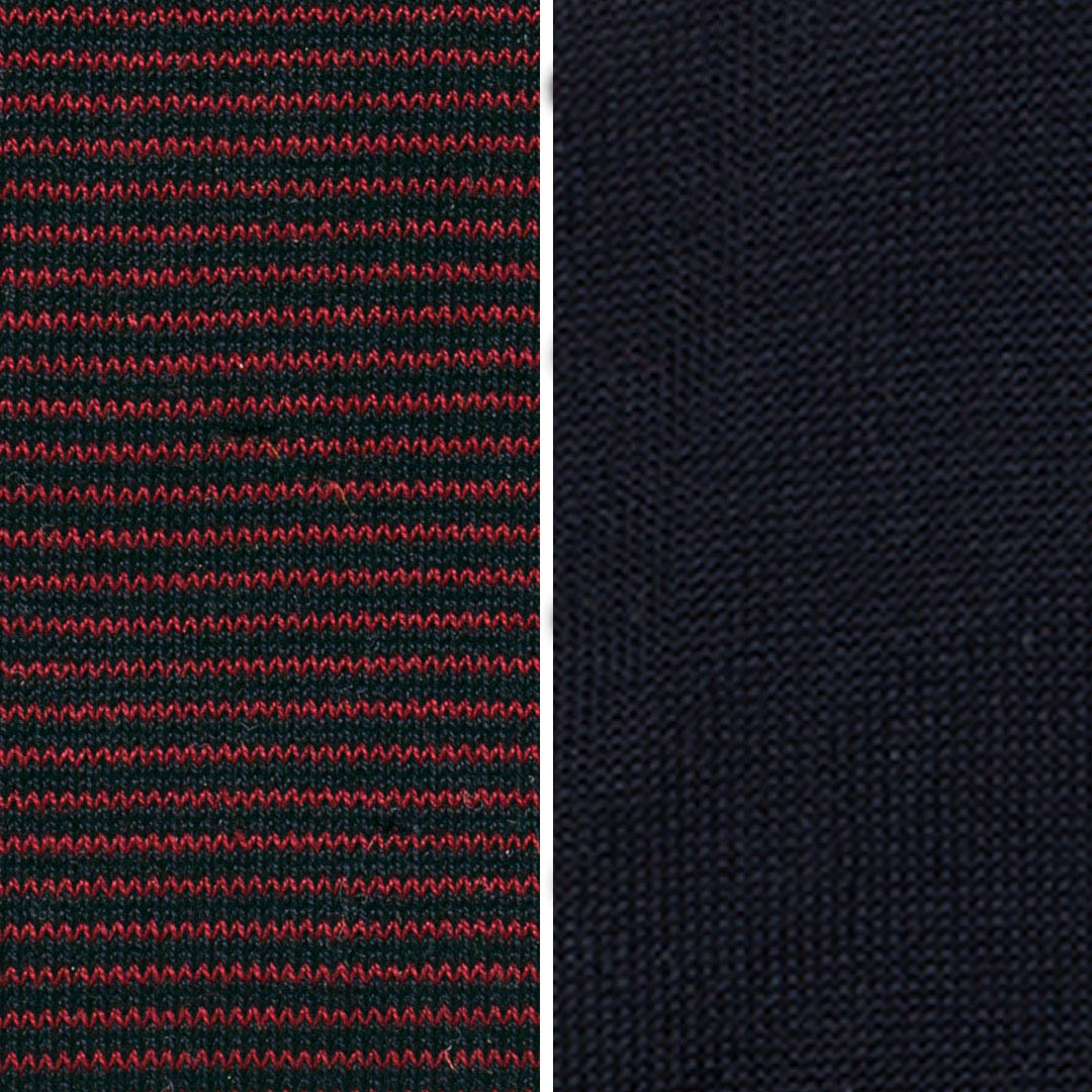 Kit 2 paia Calze Corte - assortite blu/riga bordò -
