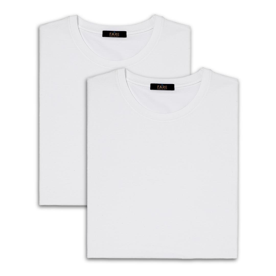 Q.tà 2 T-Shirt 2 girocollo - bianco -