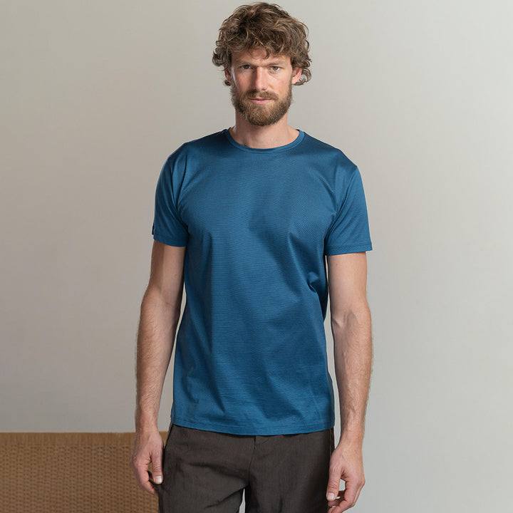 T-shirt Crew Neck Short Sleeve - fil à fil sea -
