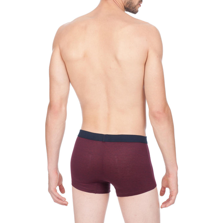 Boxer Briefs - fil à fil burgundy waistband plain -