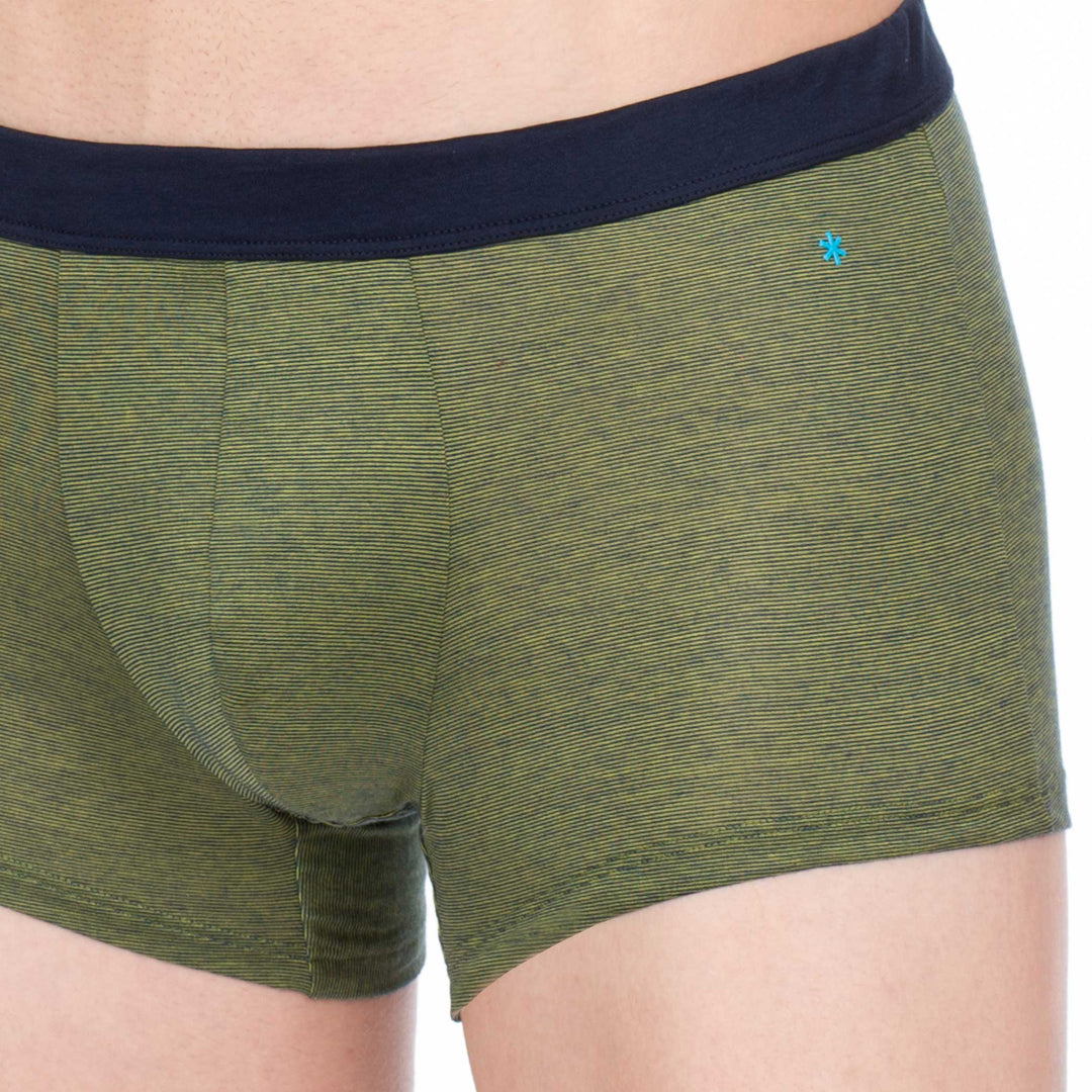 Boxer Briefs - fil à fil green waistband plain -