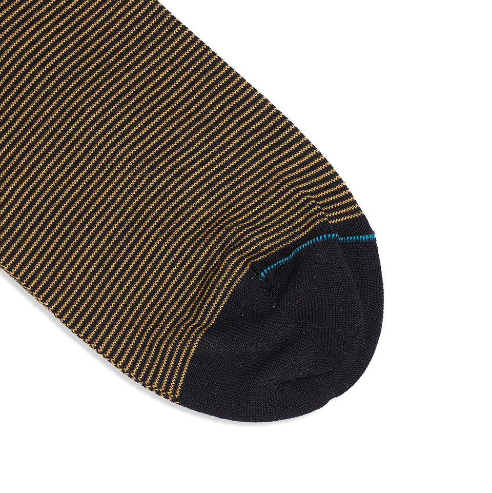 Short Socks in fil à fil blue-yellow