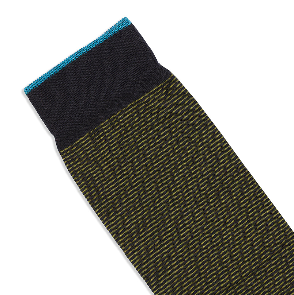 Short Socks in fil à fil blue-green