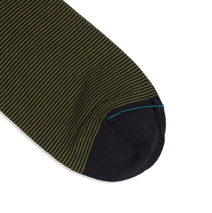 Short Socks in fil à fil blue-green