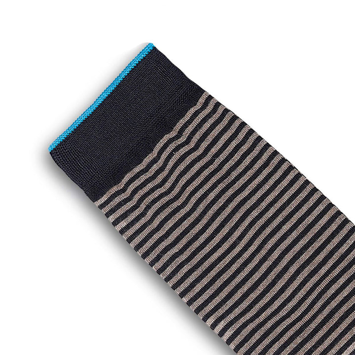 Short Socks striped blue-ecrue