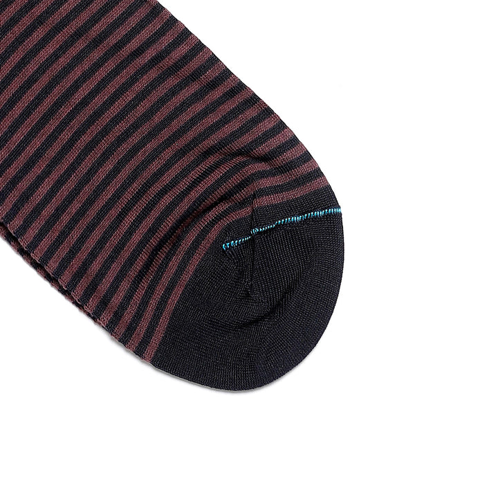 Long Socks striped blue-burgundy