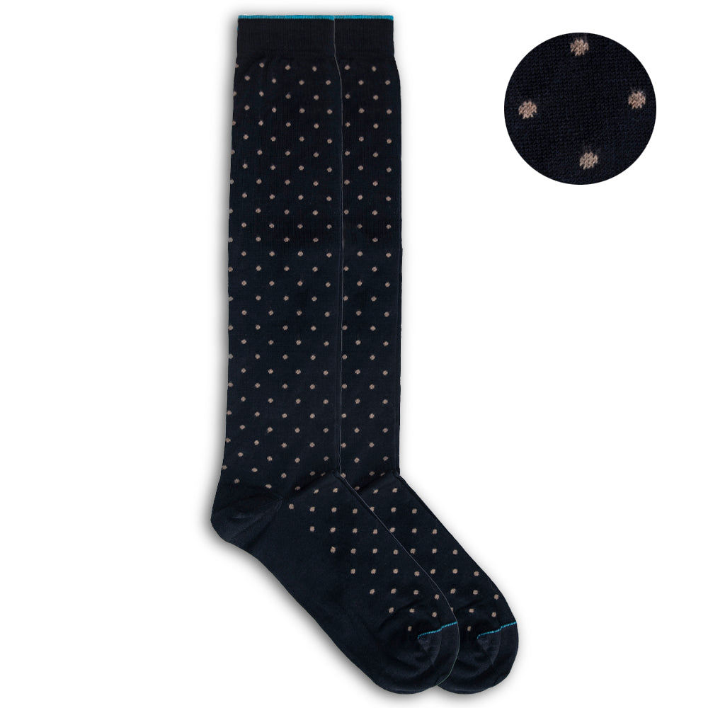 3- kit Filoscozia® Stretch Cotton Long Socks - mixed dots -