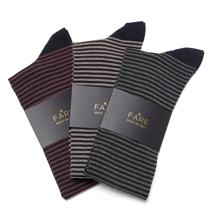 3- kit Short Socks mixed striped