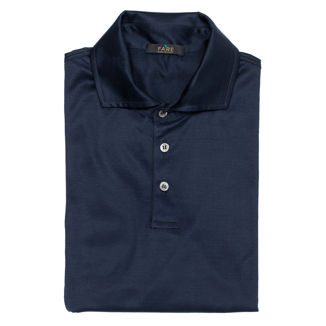 Polo shirt short sleeved - blue -