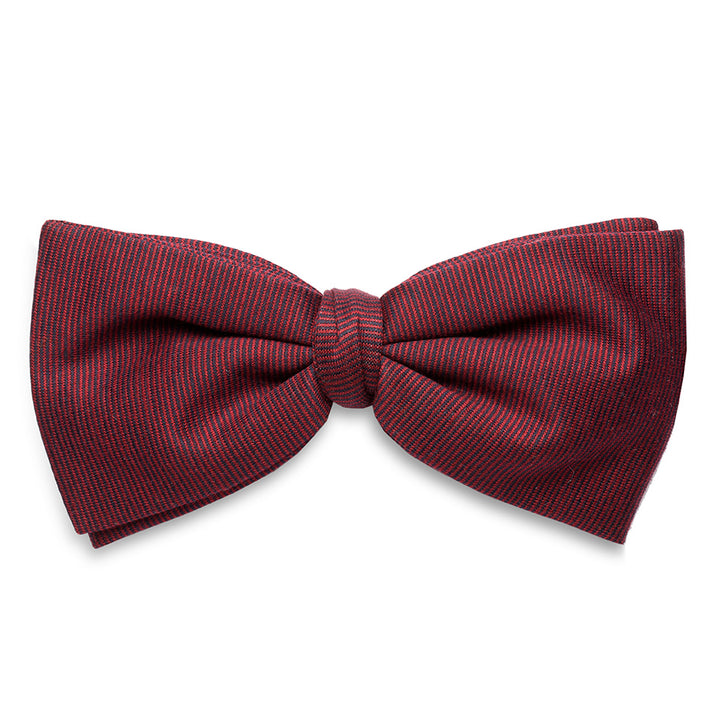 Bow Tie in Filoscozia® Cotton in fil à fil burgundy