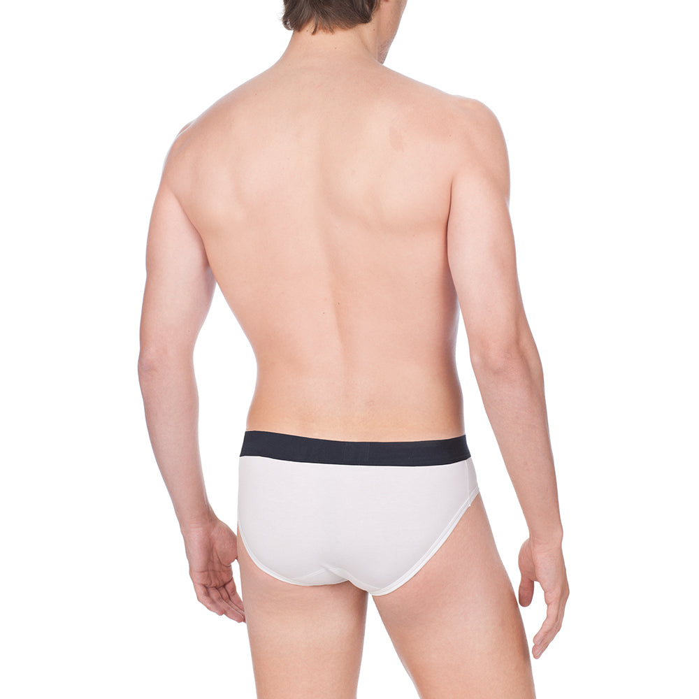 2- kit Briefs - white waistband blue -