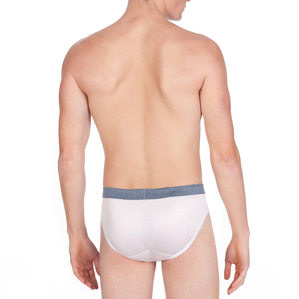 Briefs  - white waistband fil à fil -