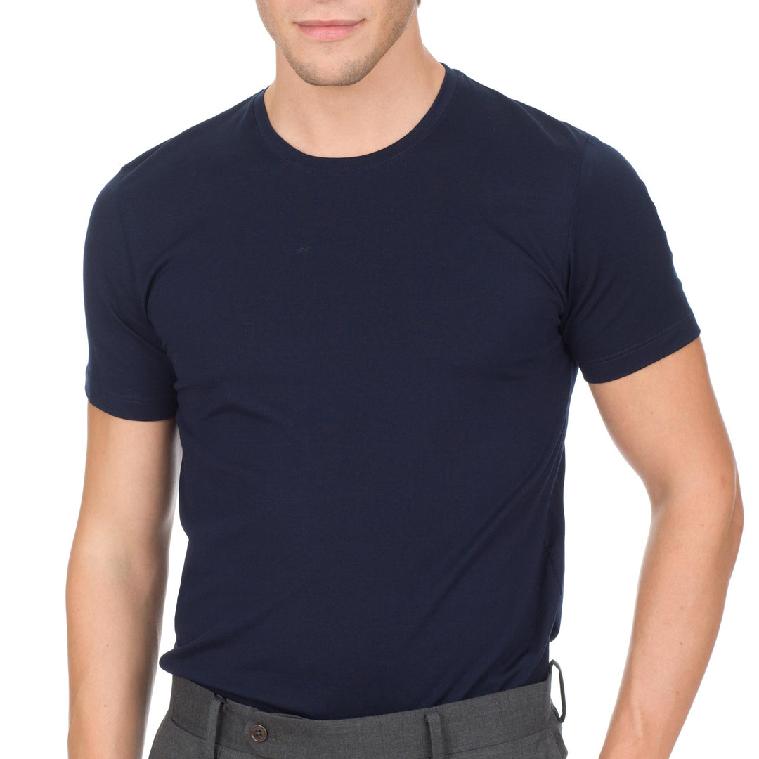 T-shirt Crew Neck Short Sleeve - blue -