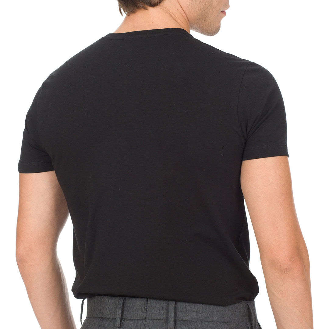 T-shirt V-Neck Short Sleeve - black -