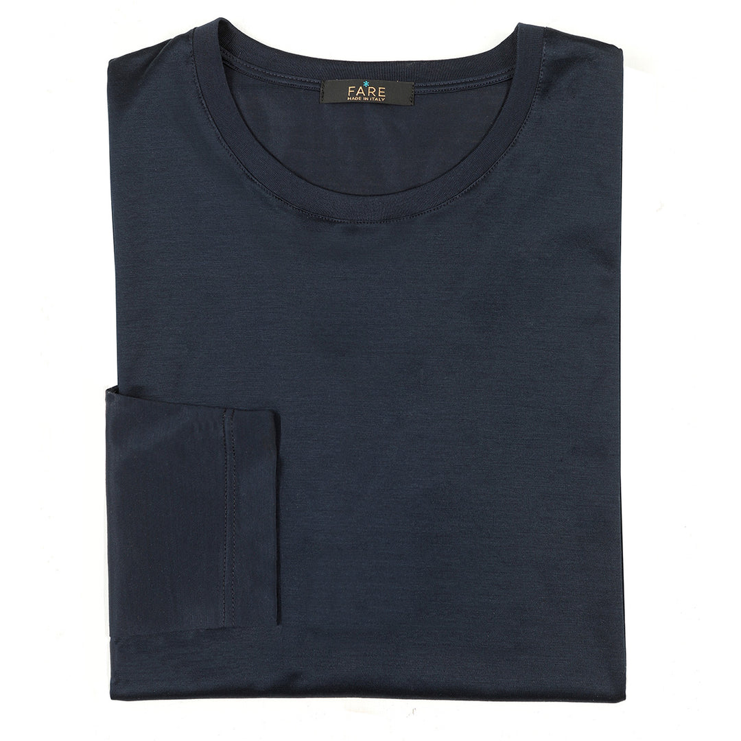 T-Shirt Manica Lunga - blu -