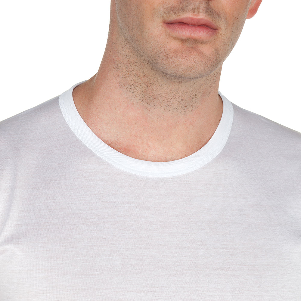 T-shirt Crew Neck Short Sleeve - white - 