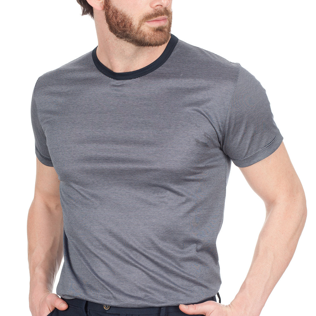 T-Shirt Manica Corta - fil à fil Blu -