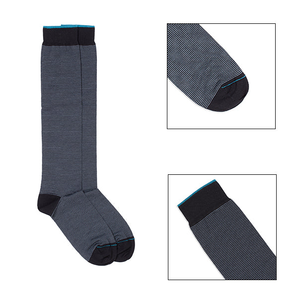 2- kit Long Socks blue-sky mixed pattern