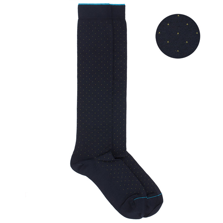 Long Socks in pinpoint blue-green